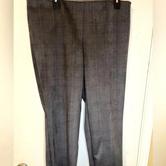 T Tahar plaid faux suede pants women plus size tummy control size 1X - Picture 4 of 17